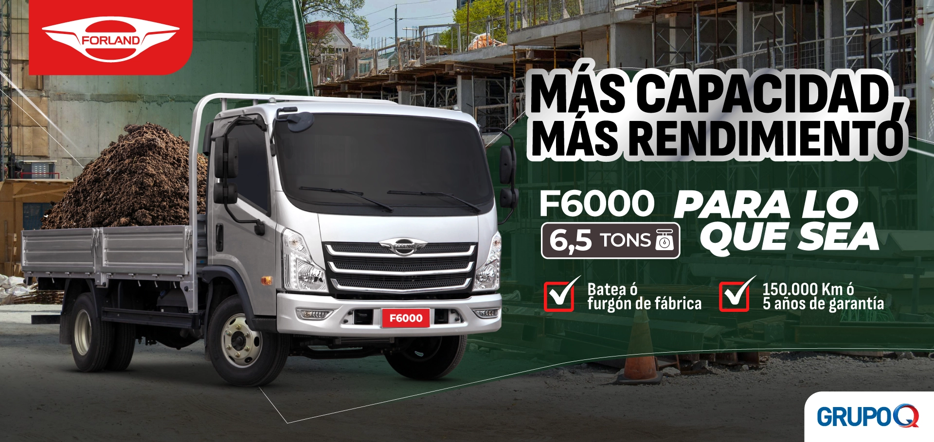 Forland F6000 Costa Rica - Para lo que sea - Batea incluida de fábrica - Garantía 5 años o 150000 km - Grupo Q