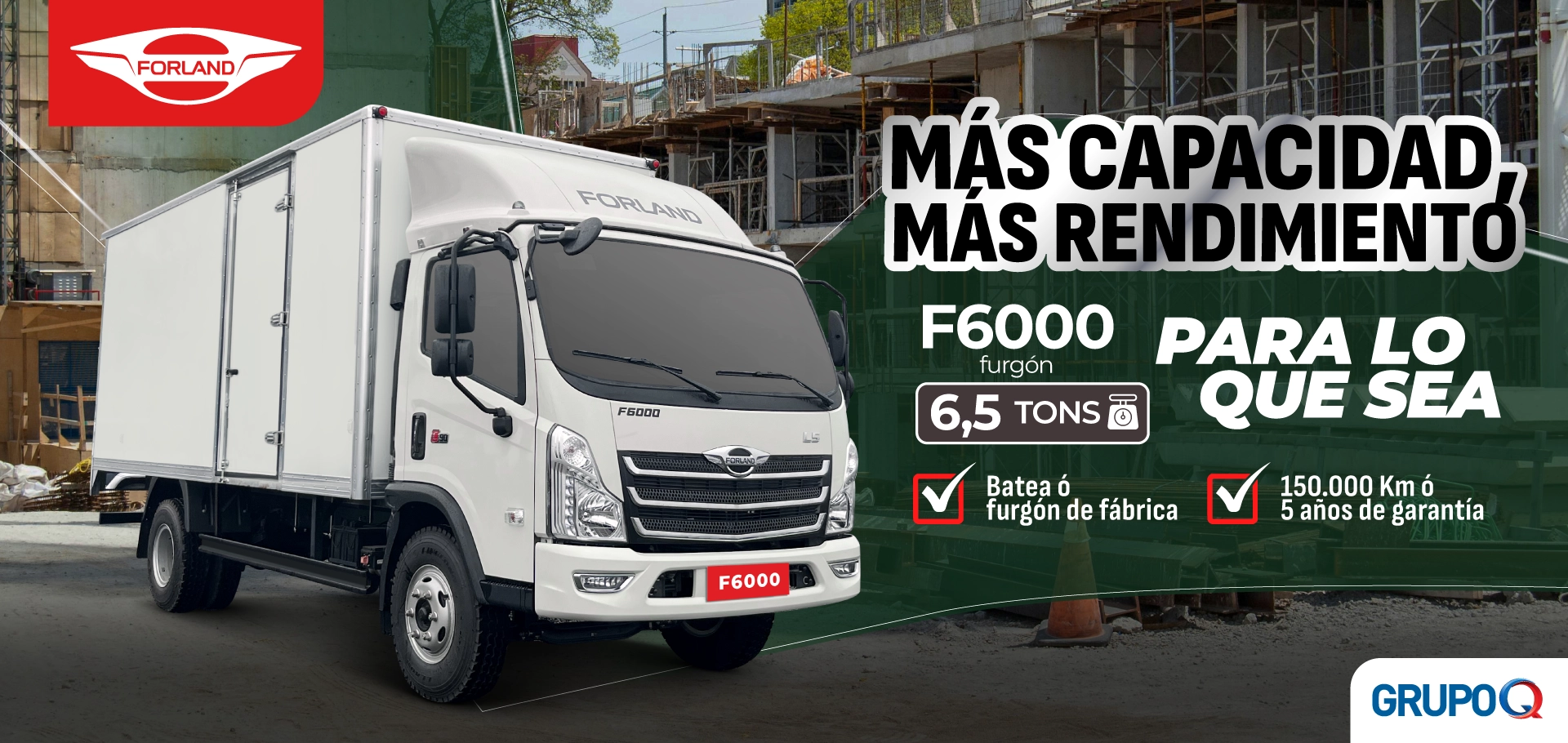 Forland F6000 FURGÓN Costa Rica - Para lo que sea - Furgón incluida de fábrica - Garantía 5 años o 150000 km - Grupo Q