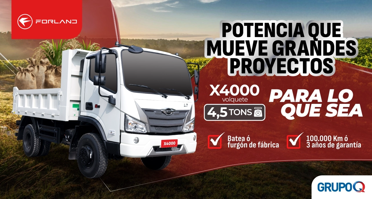 Forland X4000 VOLQUETE Costa Rica - Para lo que sea - Volquete incluida de fábrica - Tracción 4x4 - Garantía 5 años o 150000 km - Grupo Q