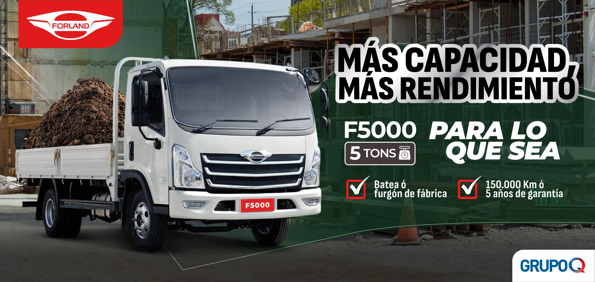 Forland F5000 FURGÓN Costa Rica - Para lo que sea - Capacidad de carga 4.8 TON - Furgón incluida de fábrica - Garantía 5 años o 150000 km - Grupo Q