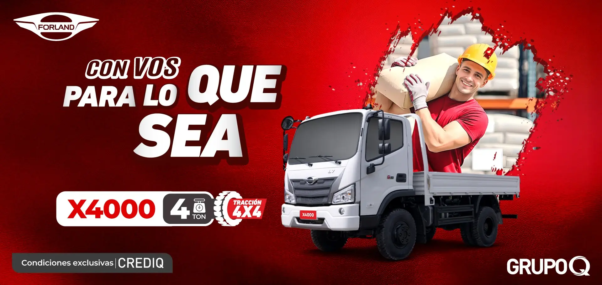 Forland Costa Rica | X4000 4TON Tracción 4x4 | Vehículos comerciales de calidad